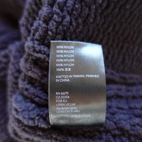 Free People Sweater XS Black Be Yours Cowl Neck Chunky Knit Cropped Boxy Cozy - Picture 8 of 9